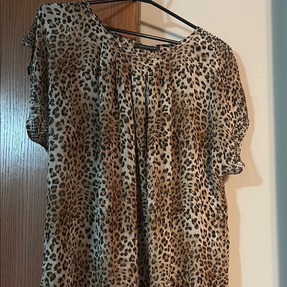 Leopard Print Women's Top